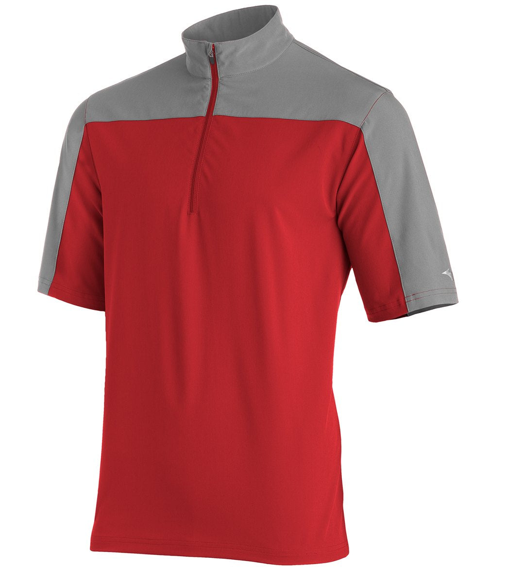 Mizuno Boys' Comp Short Sleeve Batting Jacket - Red-Grey Large Red/Grey - Swimoutlet.com