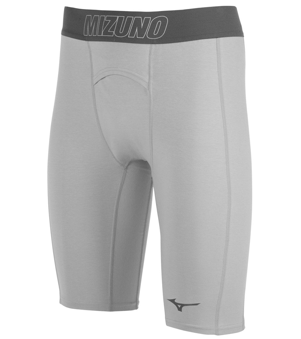 Mizuno Men's The Arrival Compression Short - Grey Large Cotton/Polyester - Swimoutlet.com
