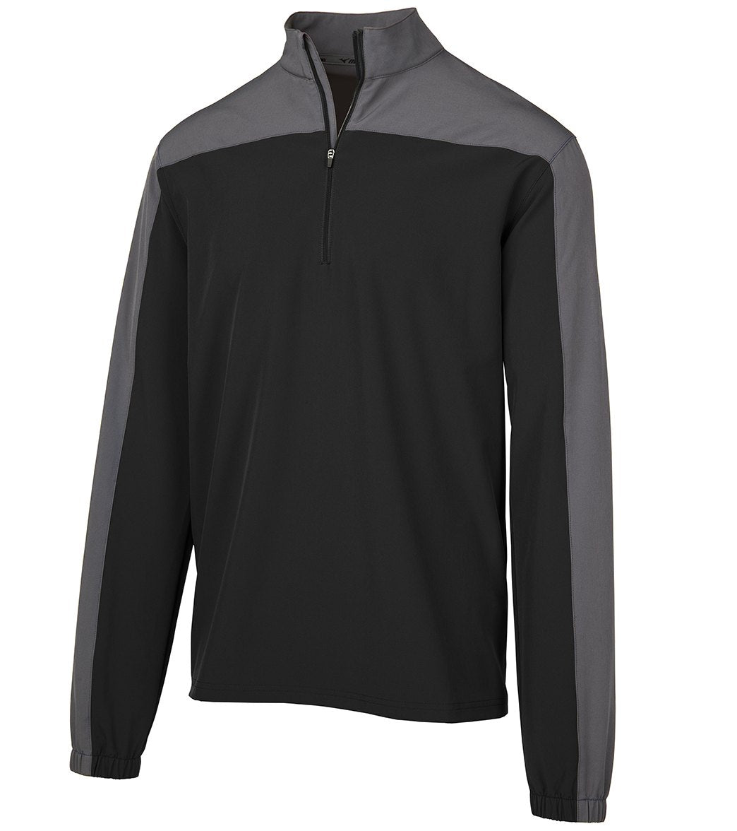 Mizuno Men's Comp Long Sleeve Batting Jacket - Black-Shade Large Black/Shade - Swimoutlet.com