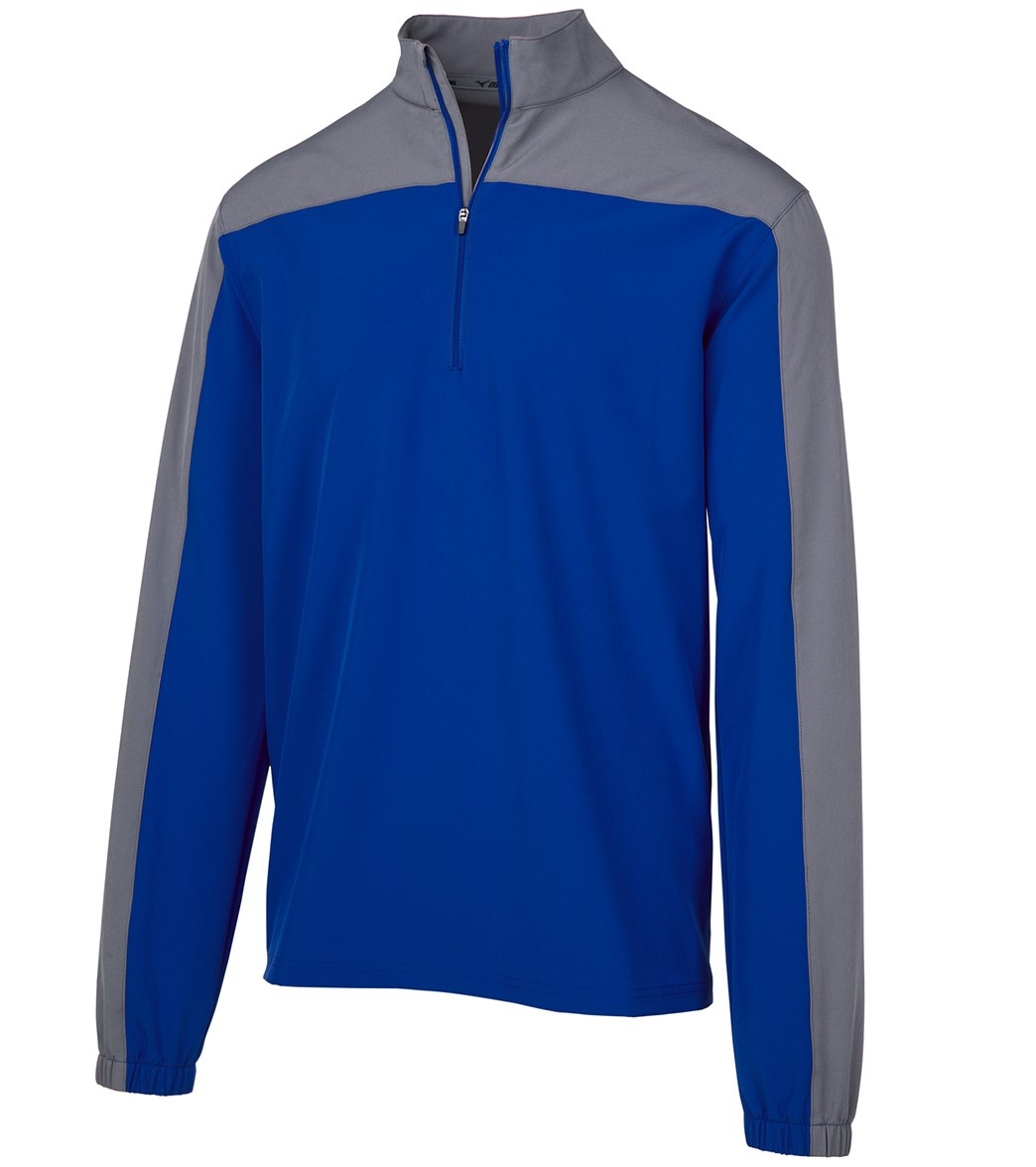 Mizuno Men's Comp Long Sleeve Batting Jacket - Royal-Shade Large Royal/Shade - Swimoutlet.com