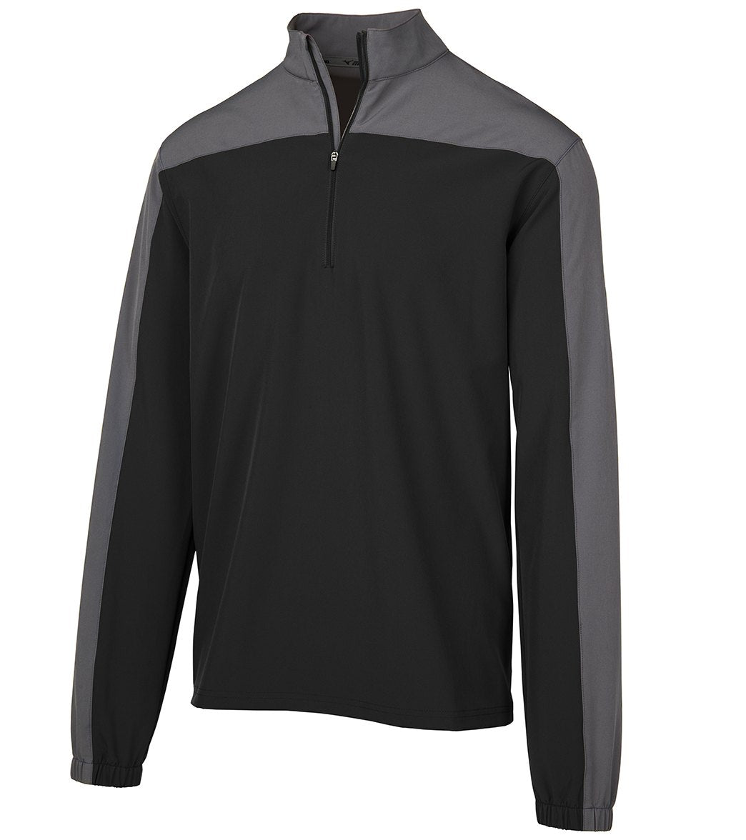 Mizuno Boys' Comp Long Sleeve Batting Jacket - Black-Shade Large Black/Shade - Swimoutlet.com