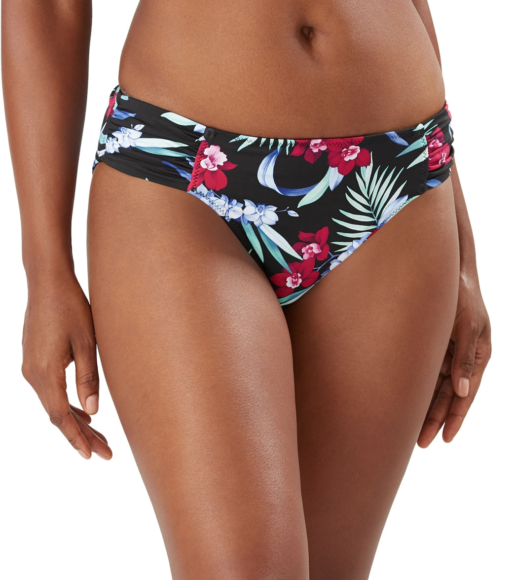 Tommy Bahama Women's Reversible Midnight Orchid Bikini Bottom - Black Rev Large - Swimoutlet.com