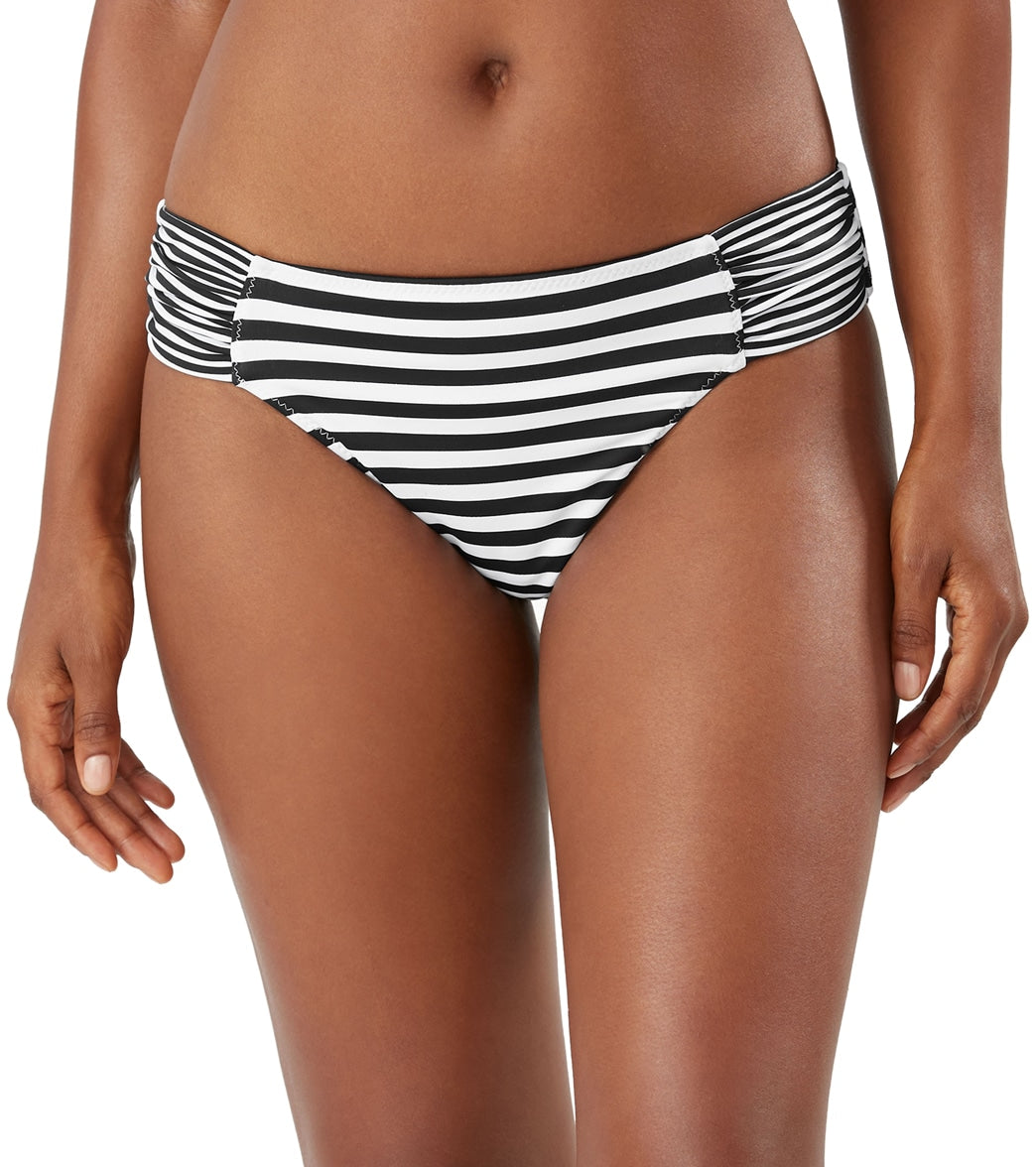 Tommy Bahama Women's Breaker Bay Stripe Reversible Bikini Bottom - Black Rev Xl - Swimoutlet.com