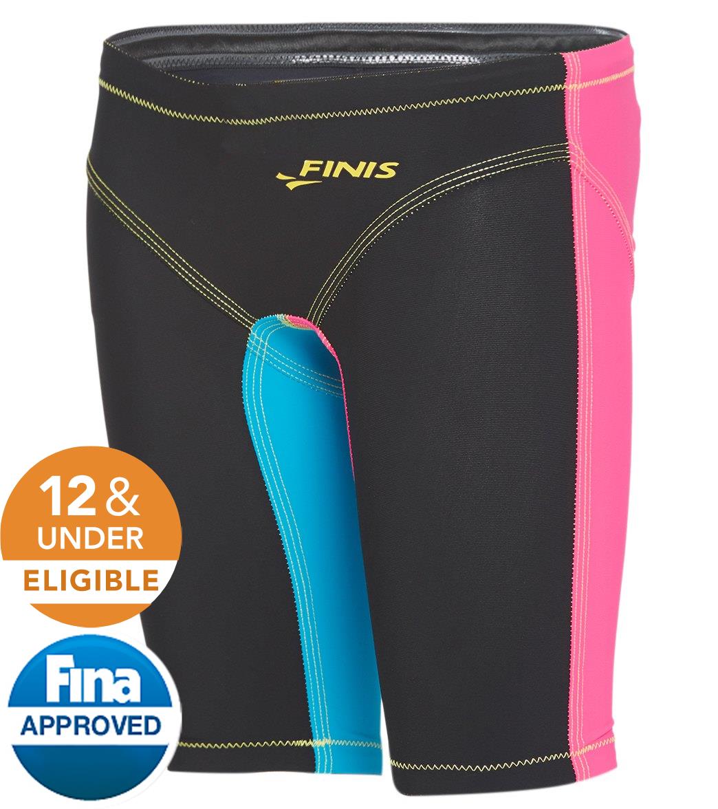 Finis Boys' Fuse Jr. Jammer Tech Suit Swimsuit - Cotton Candy 10 Elastane/Polyamide - Swimoutlet.com