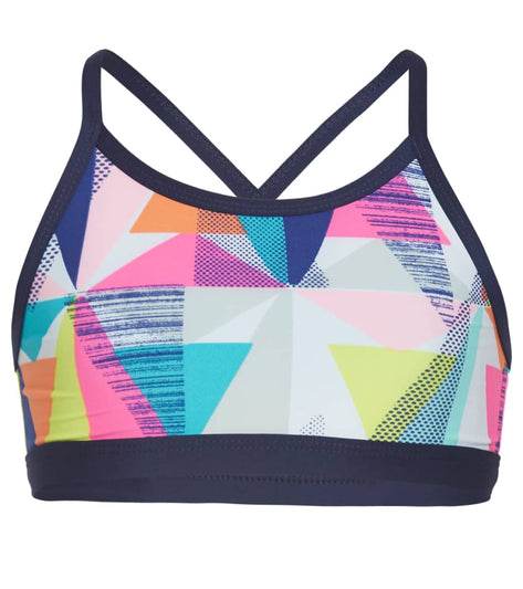 TYR Girls' Jigsaw Trinity Bikini Top (Little Kid, Big Kid) at ...