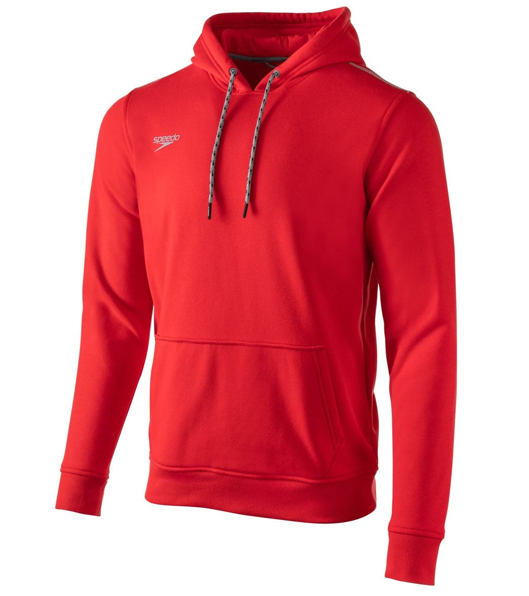 Speedo Men's Long Sleeve Hooded Sweatshirt - Red 2Xl Cotton/Polyester - Swimoutlet.com