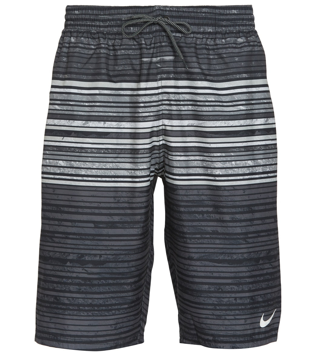 Nike Men's 22 Oxidized Stripe Volley Short - Black Medium - Swimoutlet.com