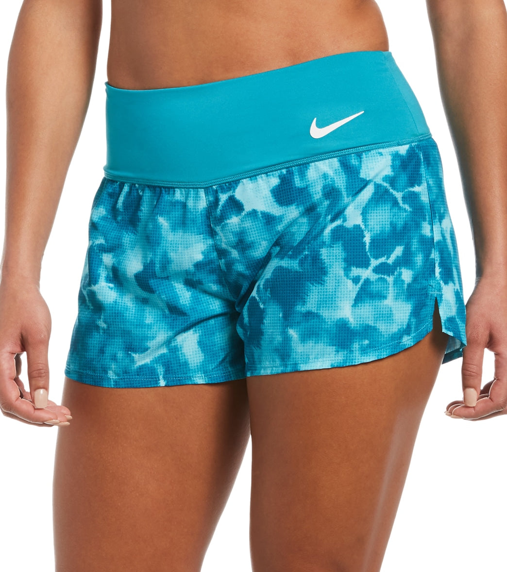 Nike Women's Chlorine Resistant Cloud Dye High Waisted Boardshorts - Aquamarine Medium - Swimoutlet.com