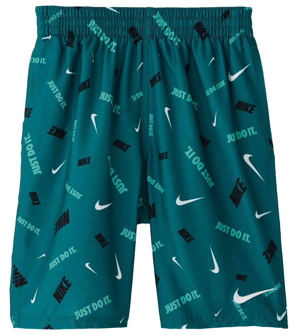 Nike Boys' 17 Confetti Volley Short Big Kid - Bright Spruce Large Polyester - Swimoutlet.com