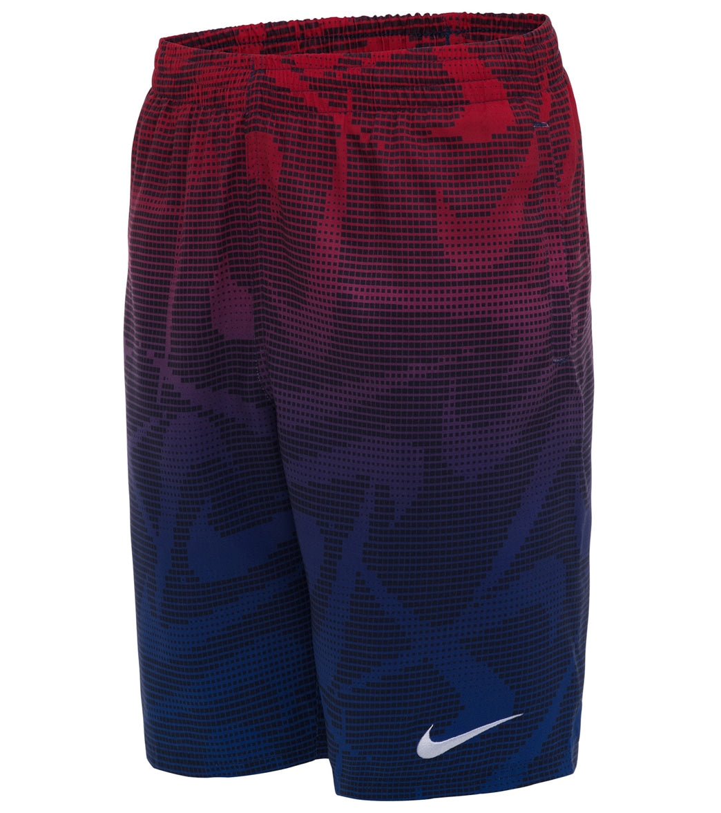 Nike Boys' 17 Pixel Swoosh Breaker Volley Short Big Kid - University Red Small Polyester - Swimoutlet.com