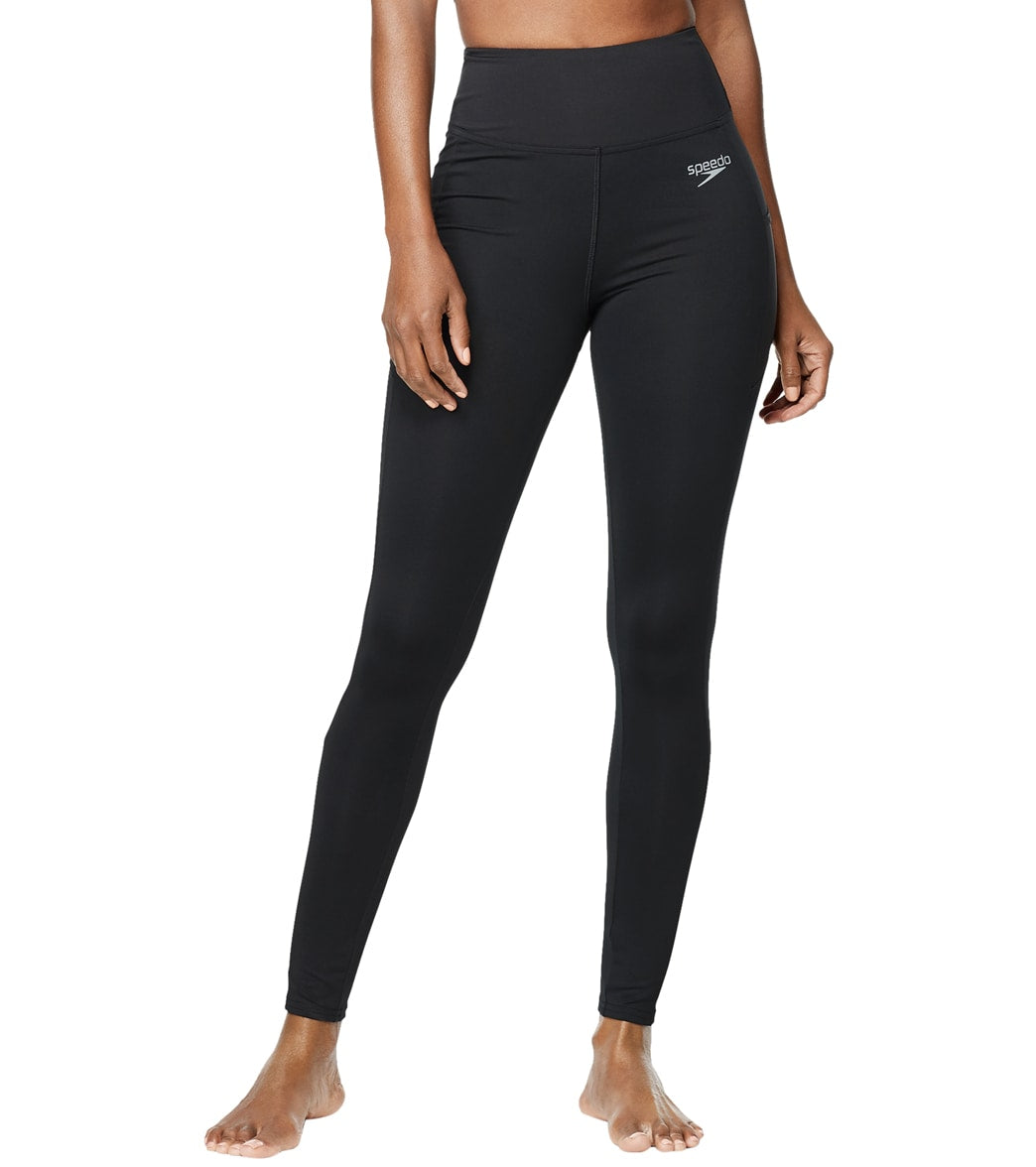 Speedo Active Women's Solid Tights - Black Small Size Small - Swimoutlet.com