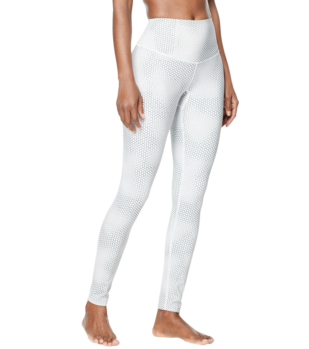 Speedo Active Women's Printed Tights - White Large Size Large - Swimoutlet.com