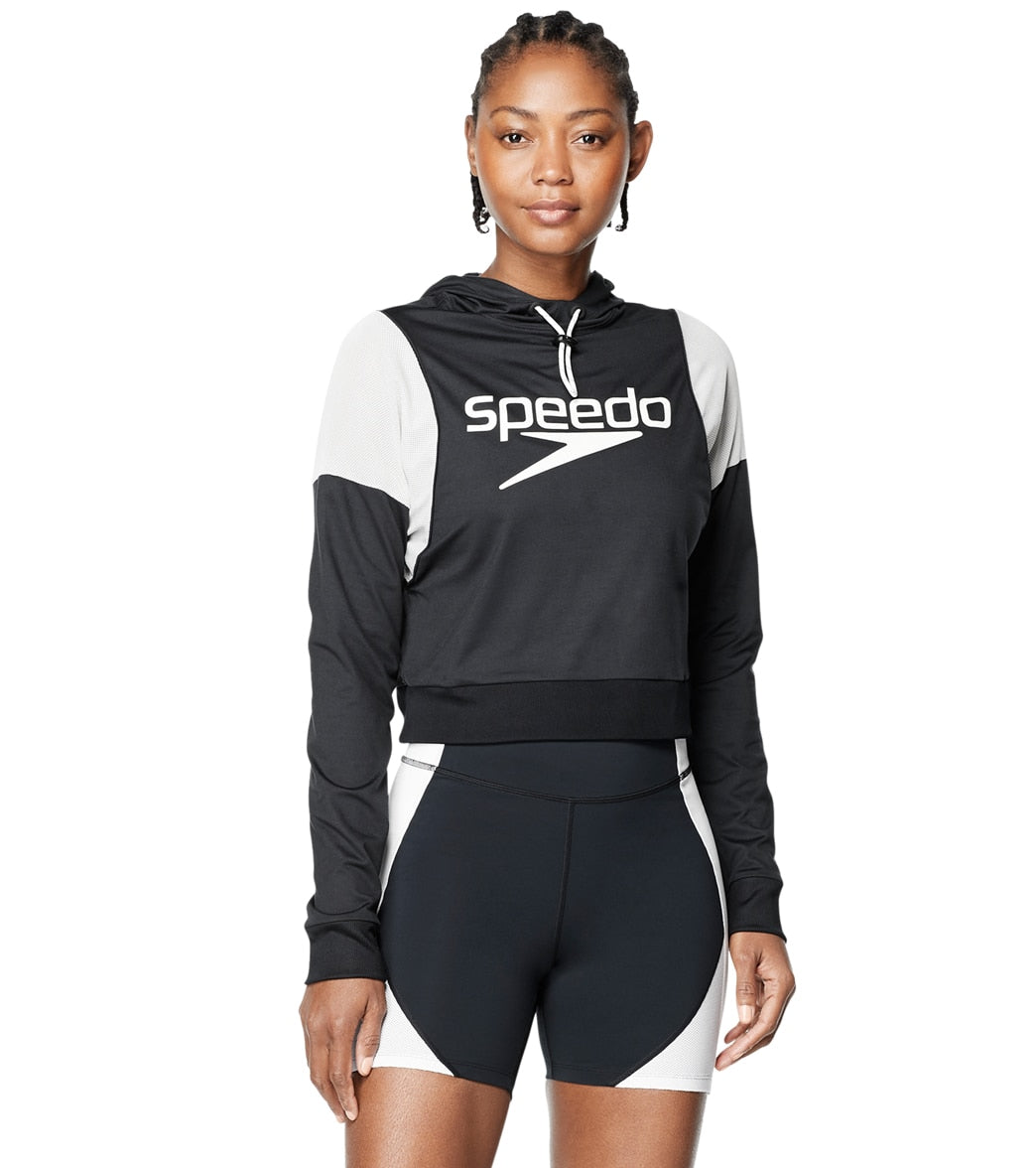 Speedo Active Women's Hoodie - Black Large Size Large - Swimoutlet.com