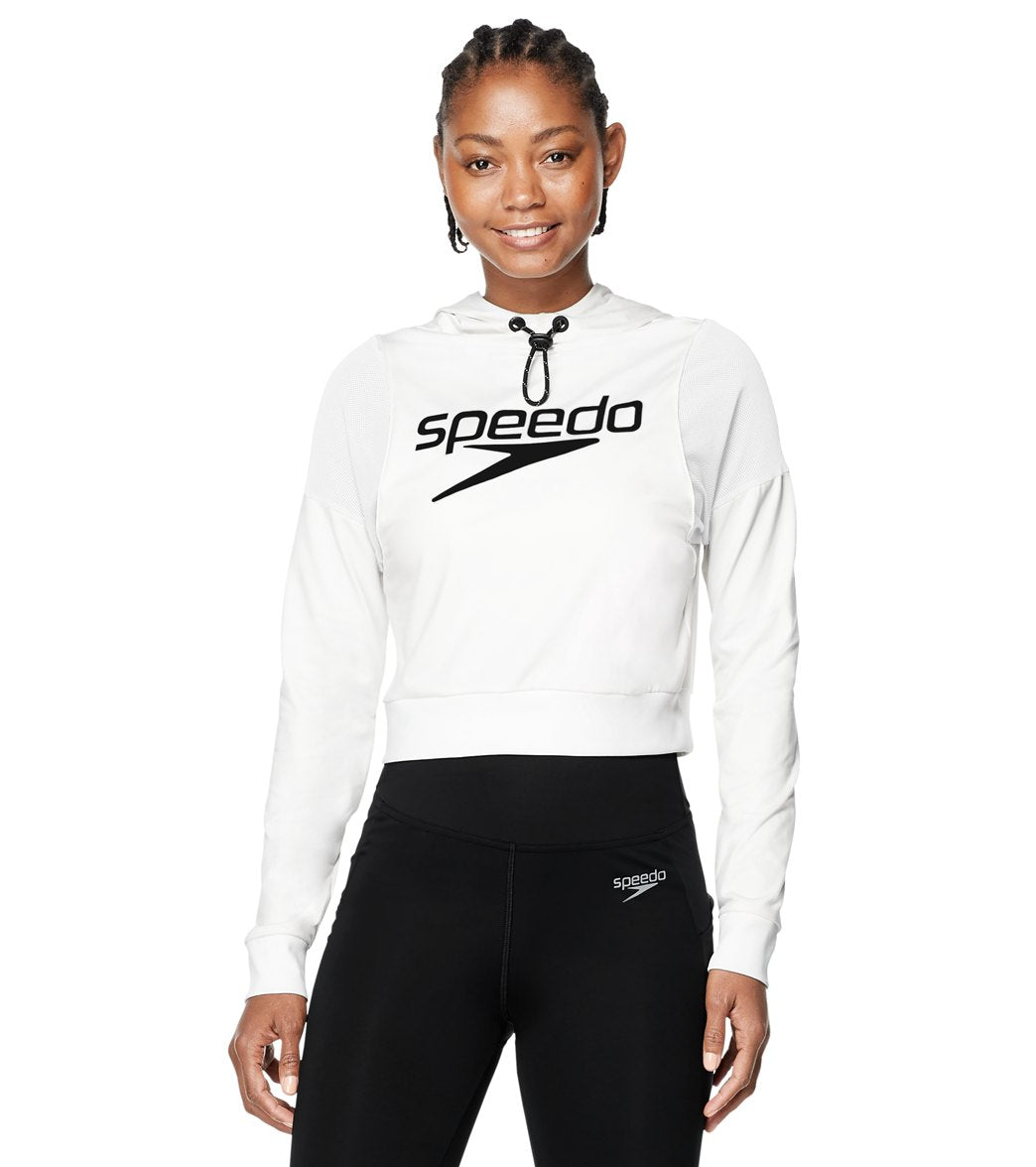 Speedo Active Women's Hoodie - White Large Size Large - Swimoutlet.com