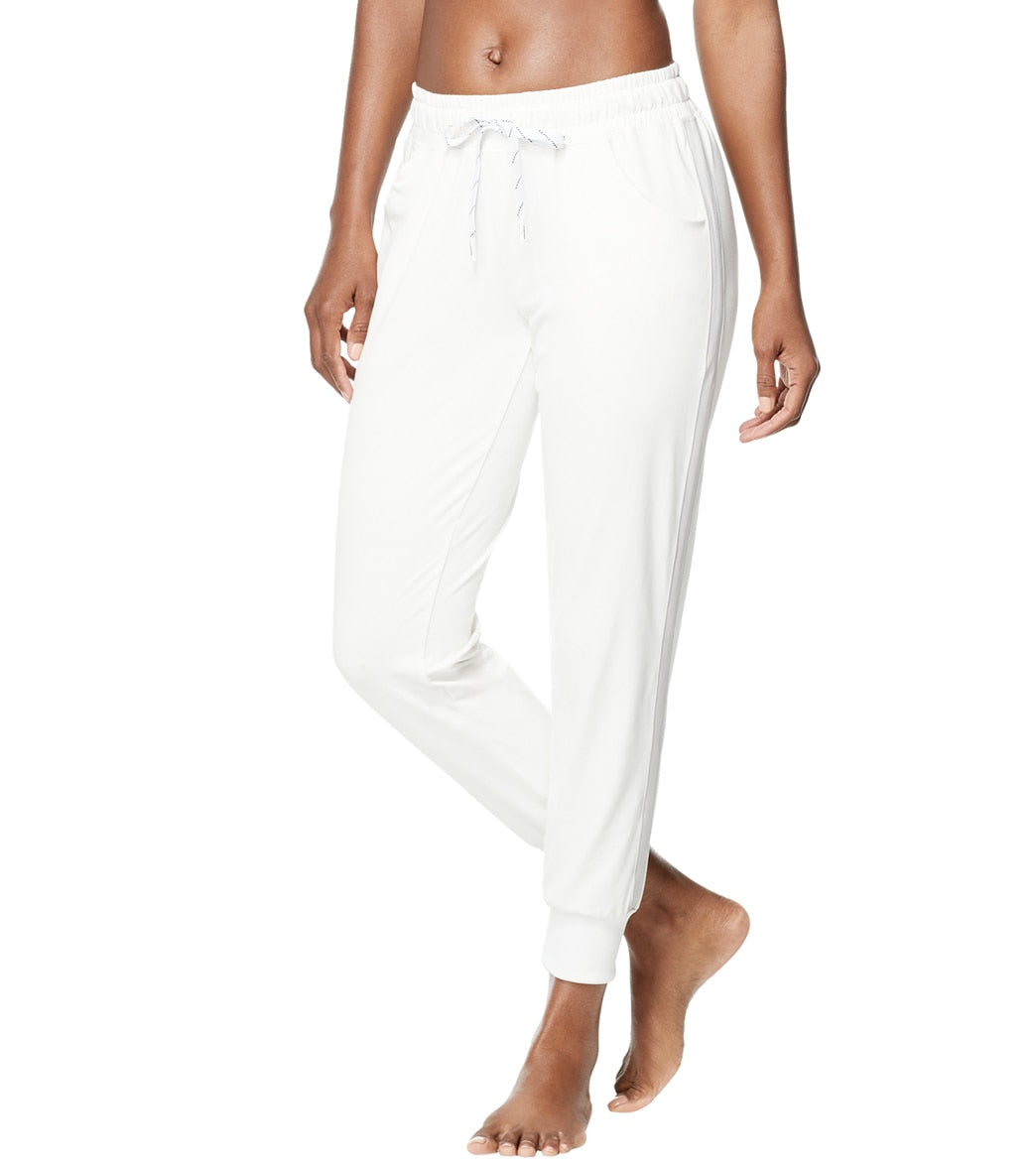 Speedo Active Women's Jogger Pants - White Large Size Large - Swimoutlet.com