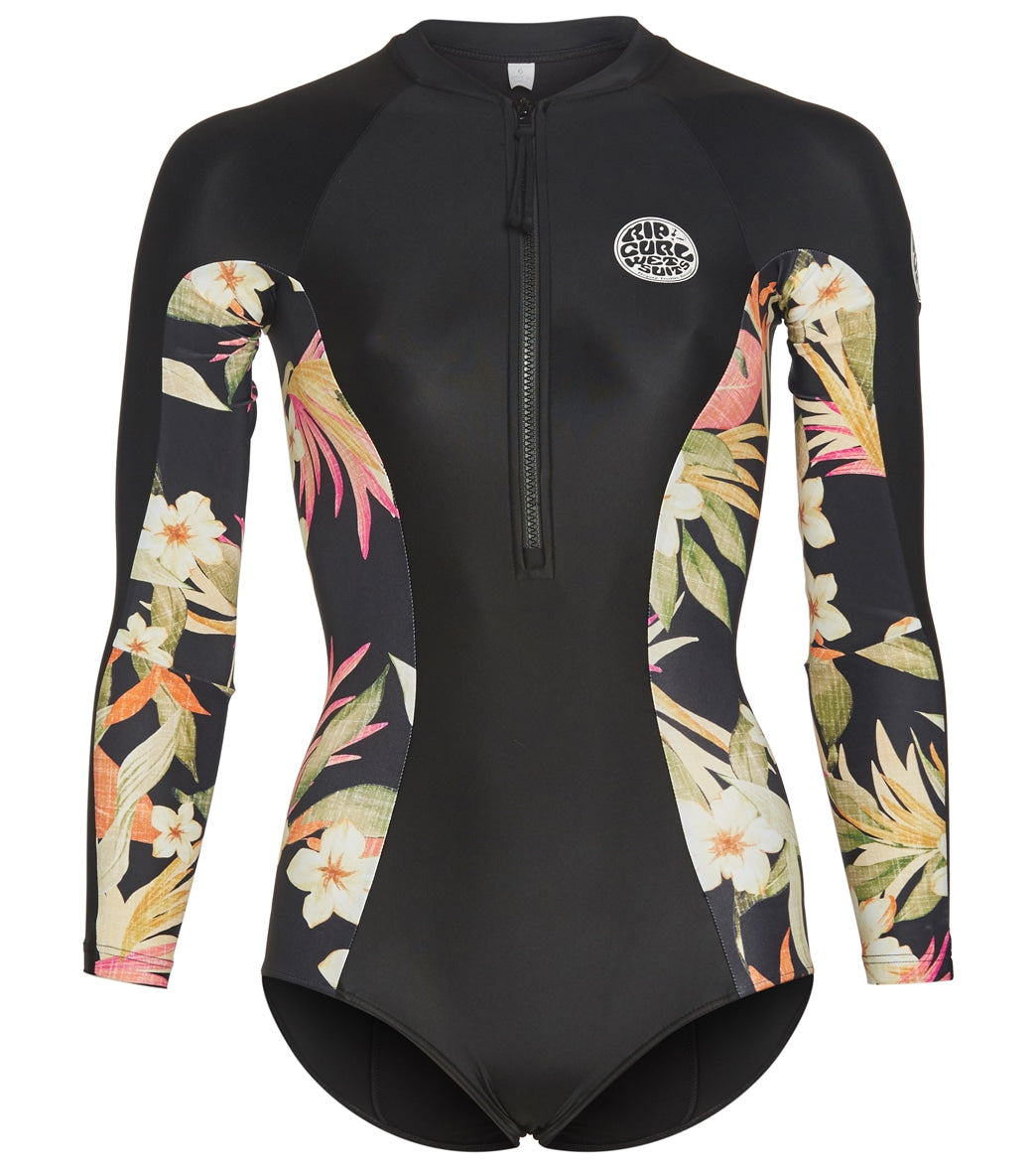 Rip Curl Women's G Bomb Zip Long Sleeve Surfsuit - Black 8 - Swimoutlet.com