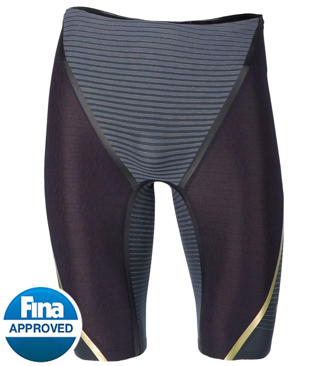 Phelps Men's Matrix High Waist Jammer Tech Suit Swimsuit - Black/Gray 20 Elastane/Polyamide - Swimoutlet.com