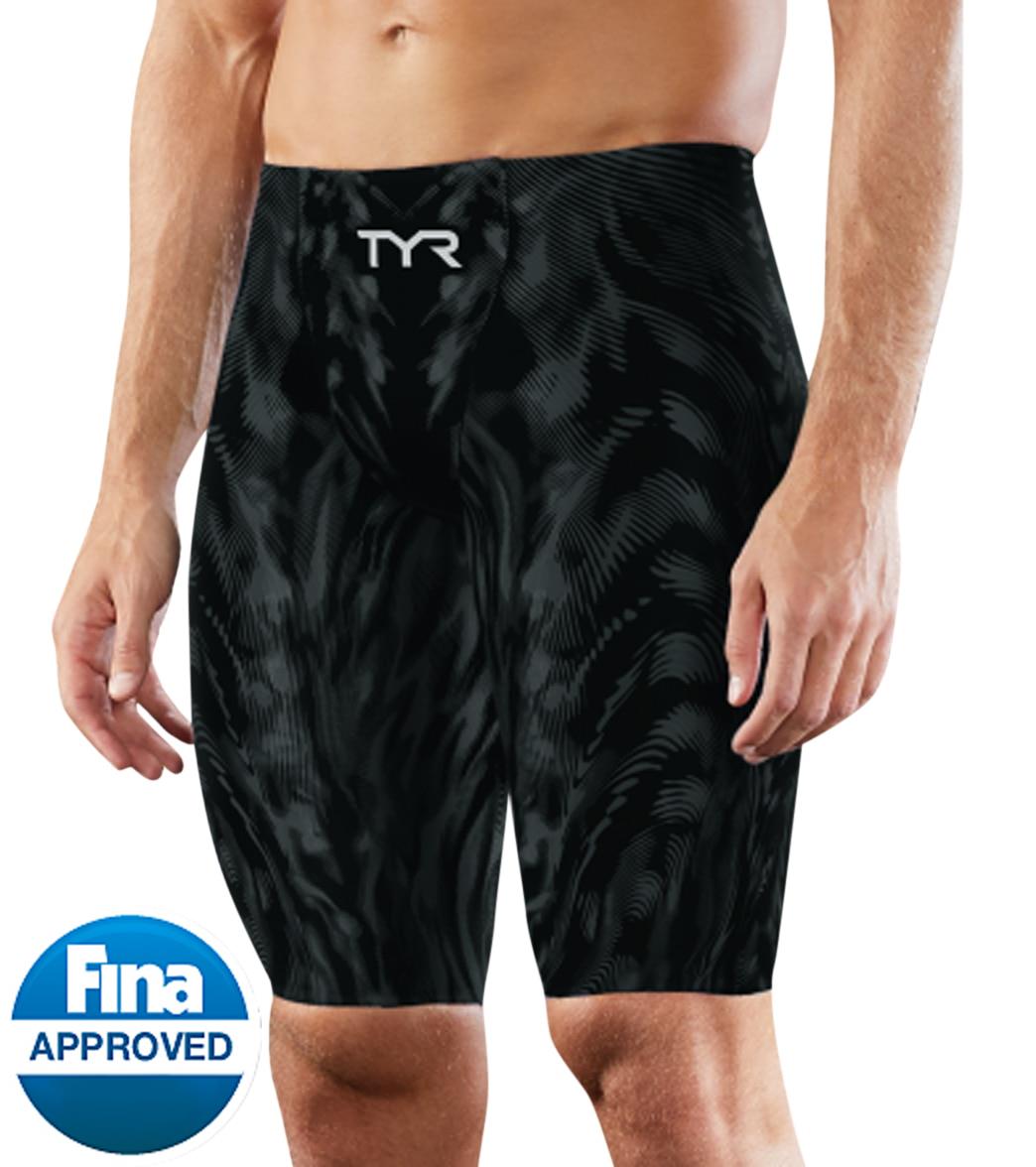 TYR Men's Venzo Phantom Genesis High Waist Jammer Tech Suit Swimsuit - Onyx 23 - Swimoutlet.com