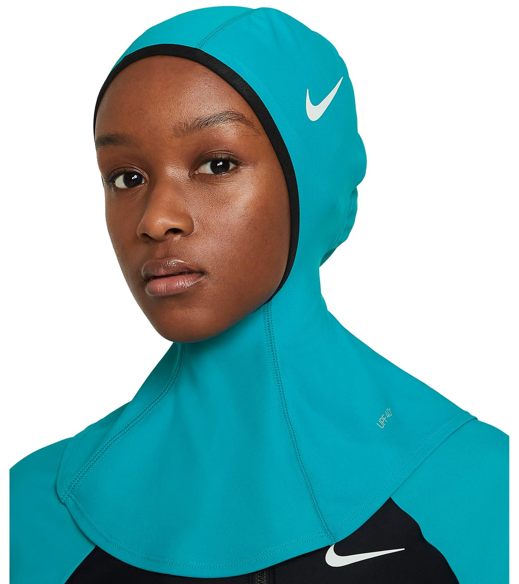 Nike Modest Chlorine Resistant Hijab - Aquamarine Medium/Large - Swimoutlet.com