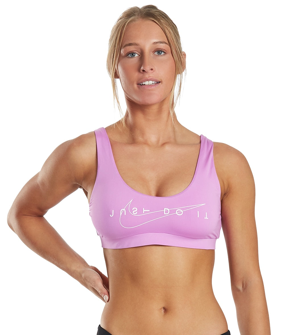 Nike Women's Logo Bikini Top - Fuchsia Glow Large - Swimoutlet.com