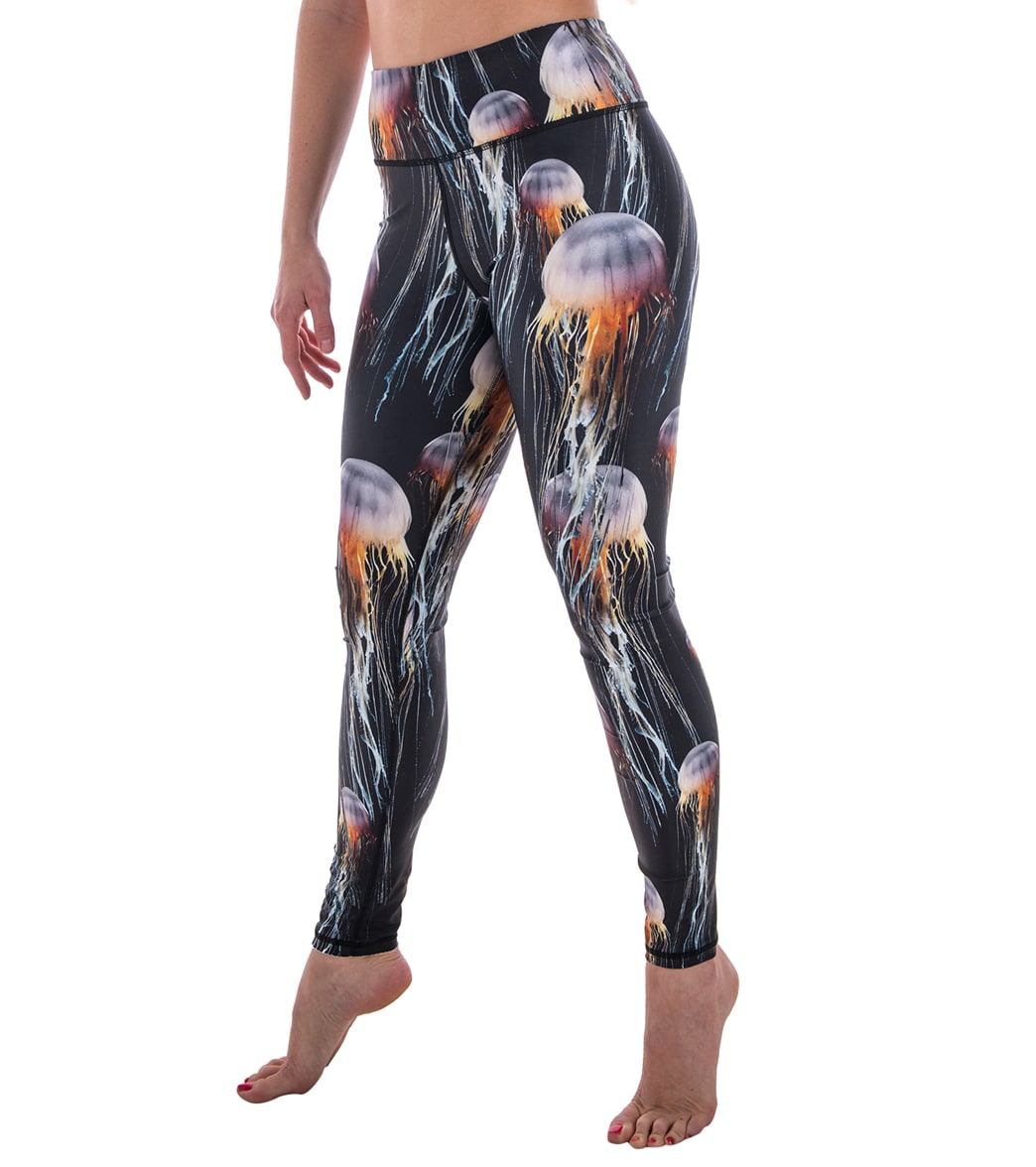 Slipins Jammin Jellies Sea Swim Tights - Black/Yellow Large - Swimoutlet.com