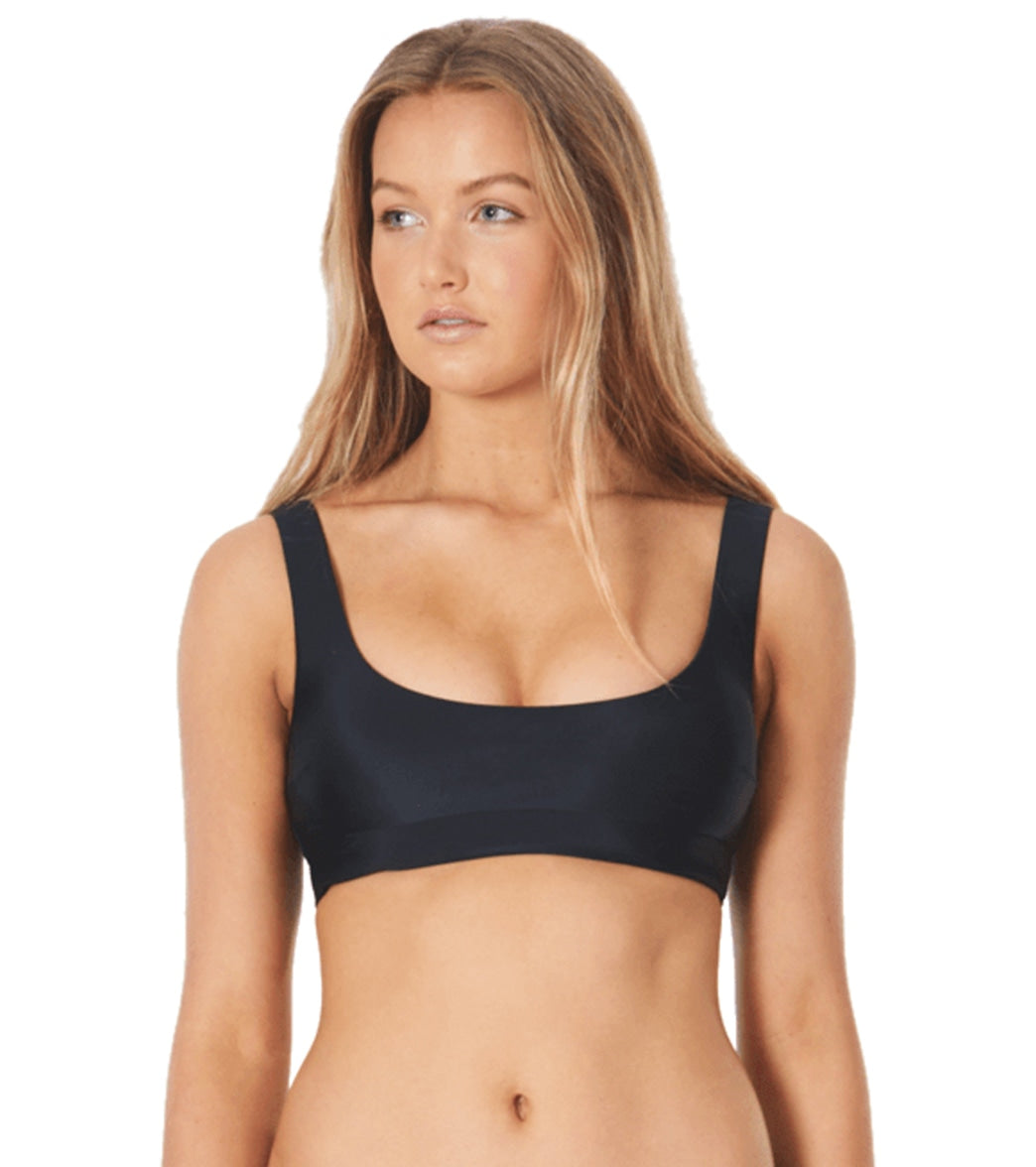 Rip Curl Women's Classic Surf Eco Crop Bikini Top - Black Large - Swimoutlet.com