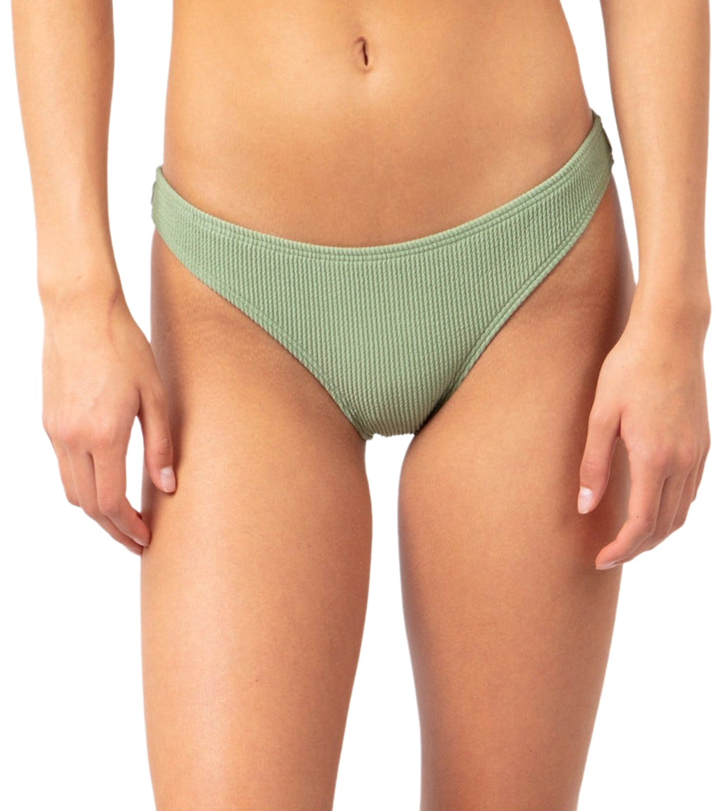 Rip Curl Women's Solid Good Bikini Bottom - Green Large - Swimoutlet.com