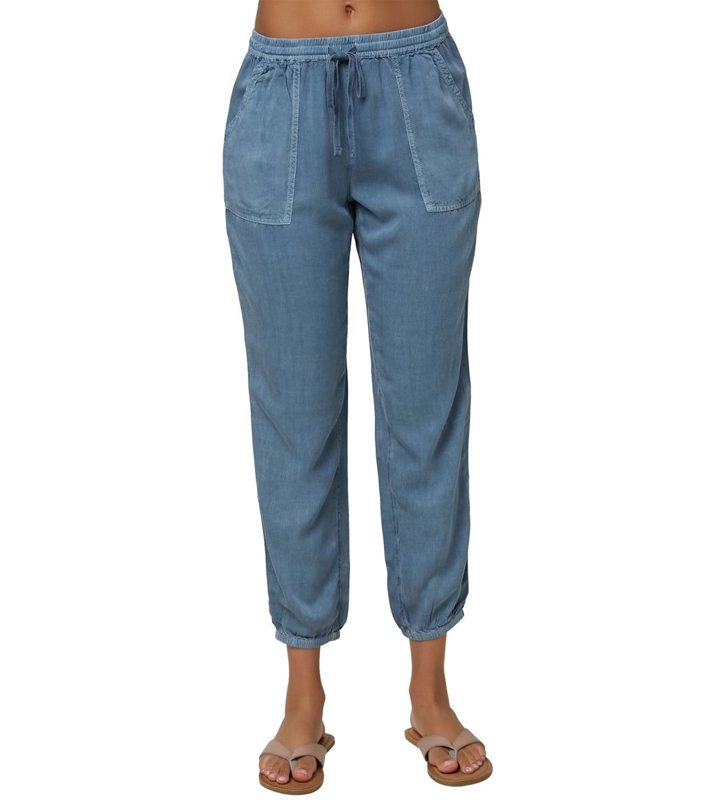 O'neill Women's Fern Woven Pants - Slate Large Cotton - Swimoutlet.com