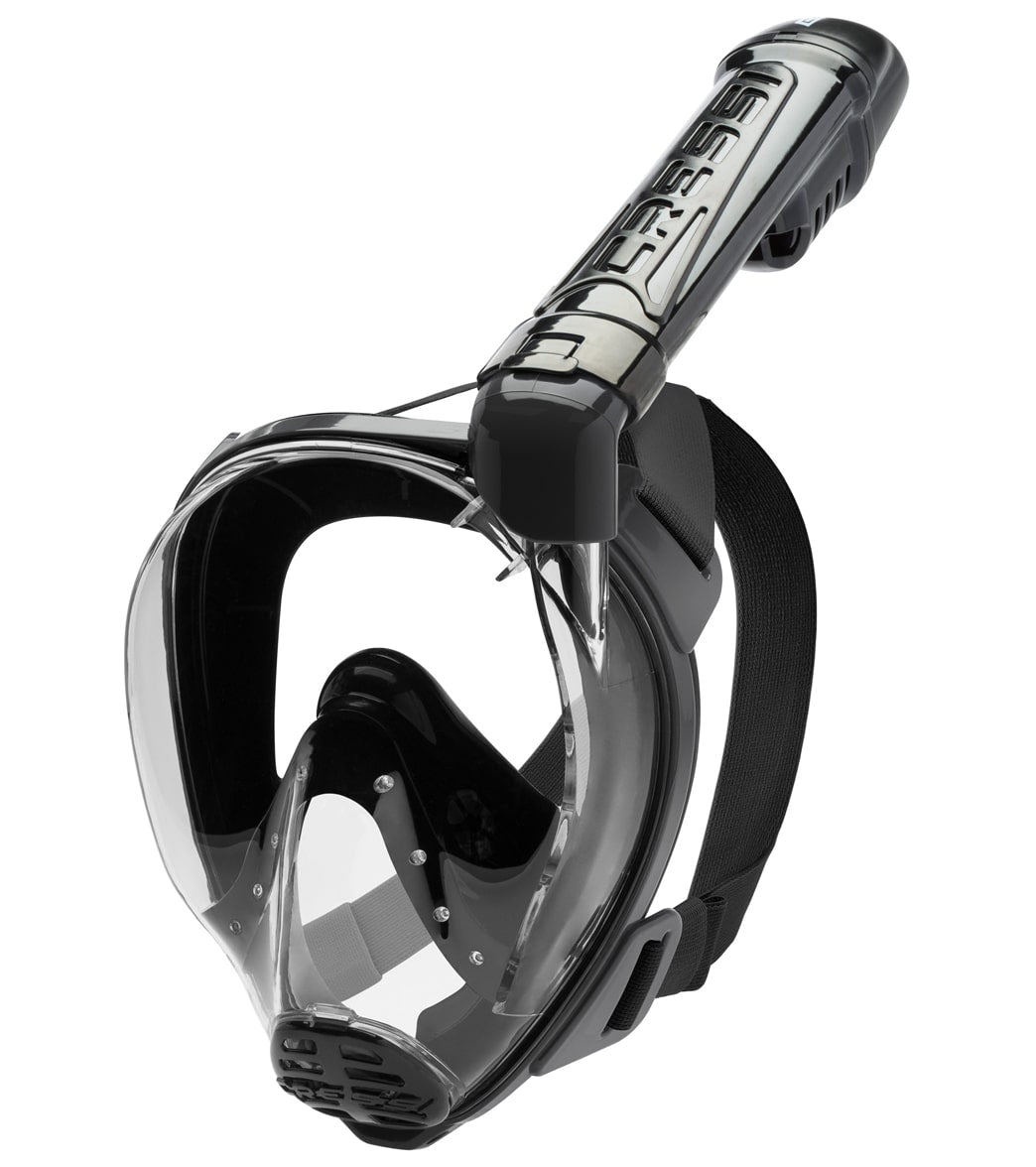 Cressi Baron Full Face Snorkeling Mask - Black/Black M/L Size Medium/Large - Swimoutlet.com