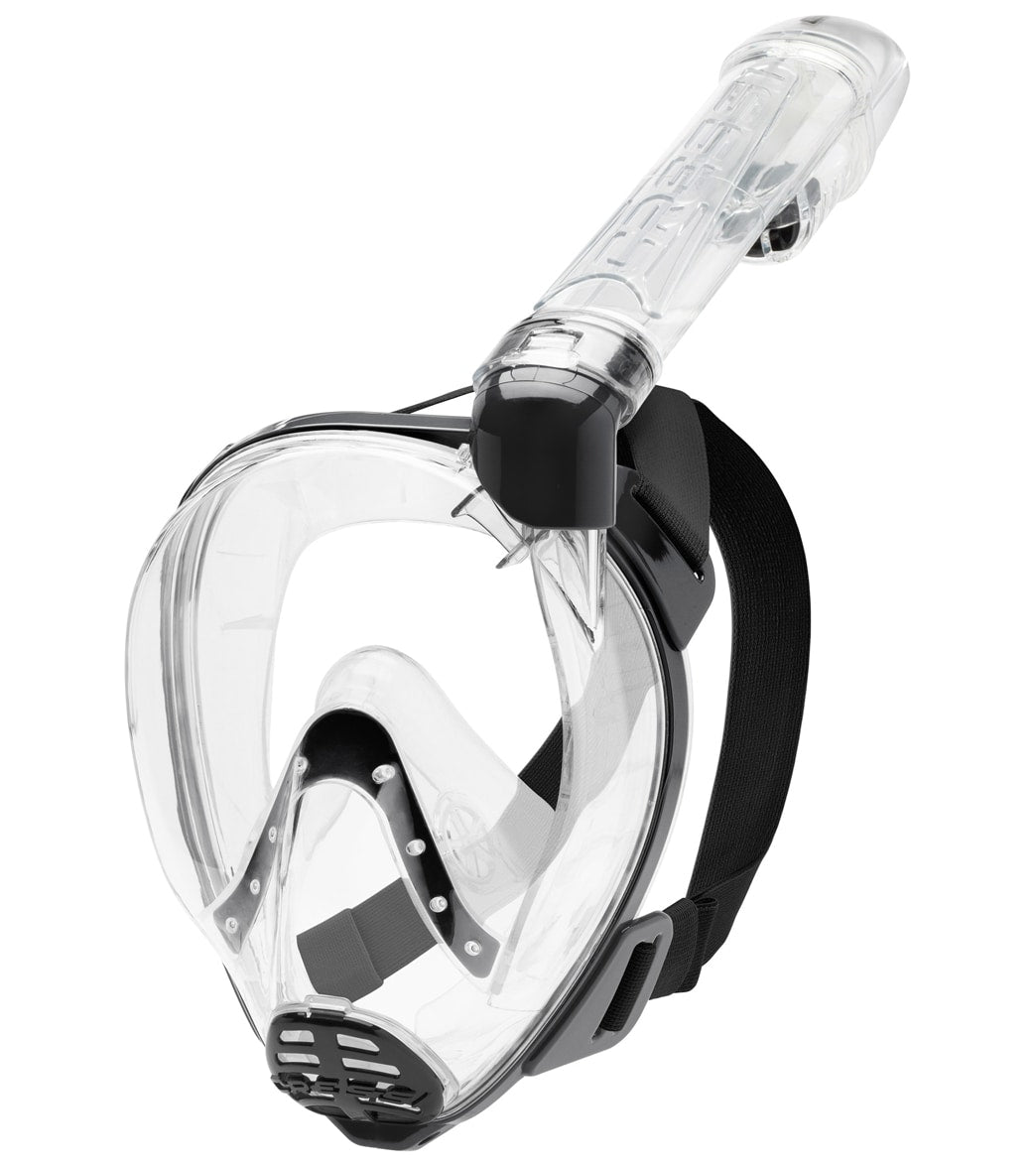 Cressi Baron Full Face Snorkeling Mask - Clear/Black M/L Size Medium/Large - Swimoutlet.com