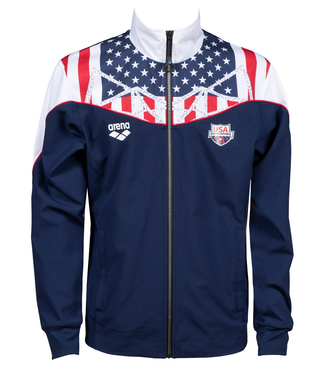 Arena Women's Og Us Warm Up Jacket - Navy/White Xxl Polyester - Swimoutlet.com