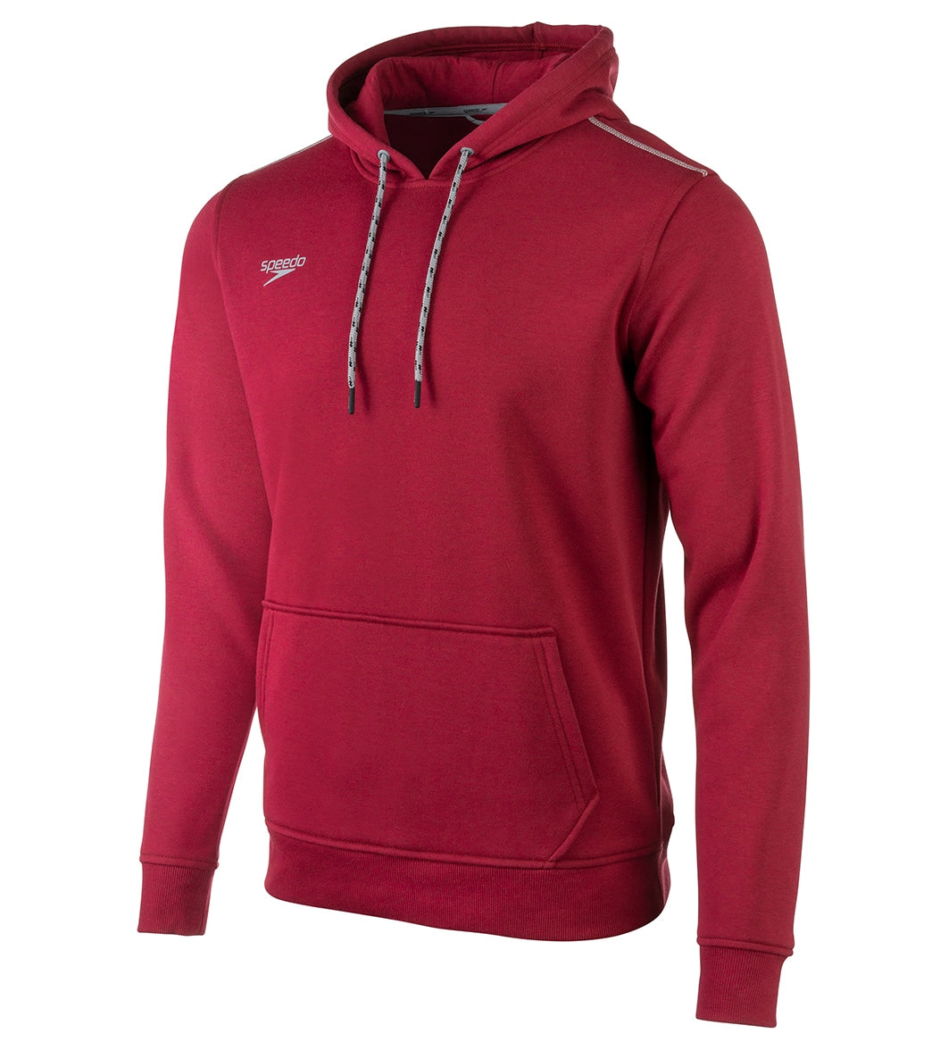 Speedo Men's Long Sleeve Hooded Sweatshirt - Maroon 2Xl Cotton/Polyester - Swimoutlet.com