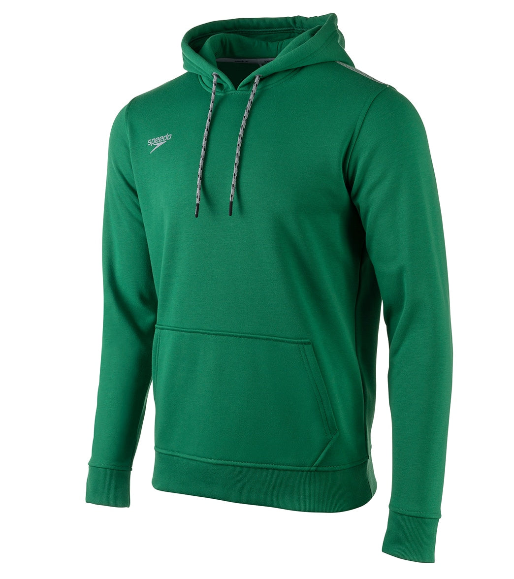 Speedo Men's Long Sleeve Hooded Sweatshirt - Green 2Xs Size X-Small Cotton/Polyester - Swimoutlet.com