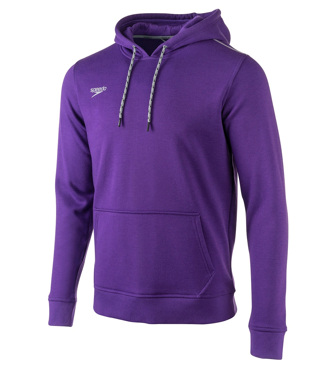 Speedo Men's Long Sleeve Hooded Sweatshirt - Purple 2Xl Cotton/Polyester - Swimoutlet.com