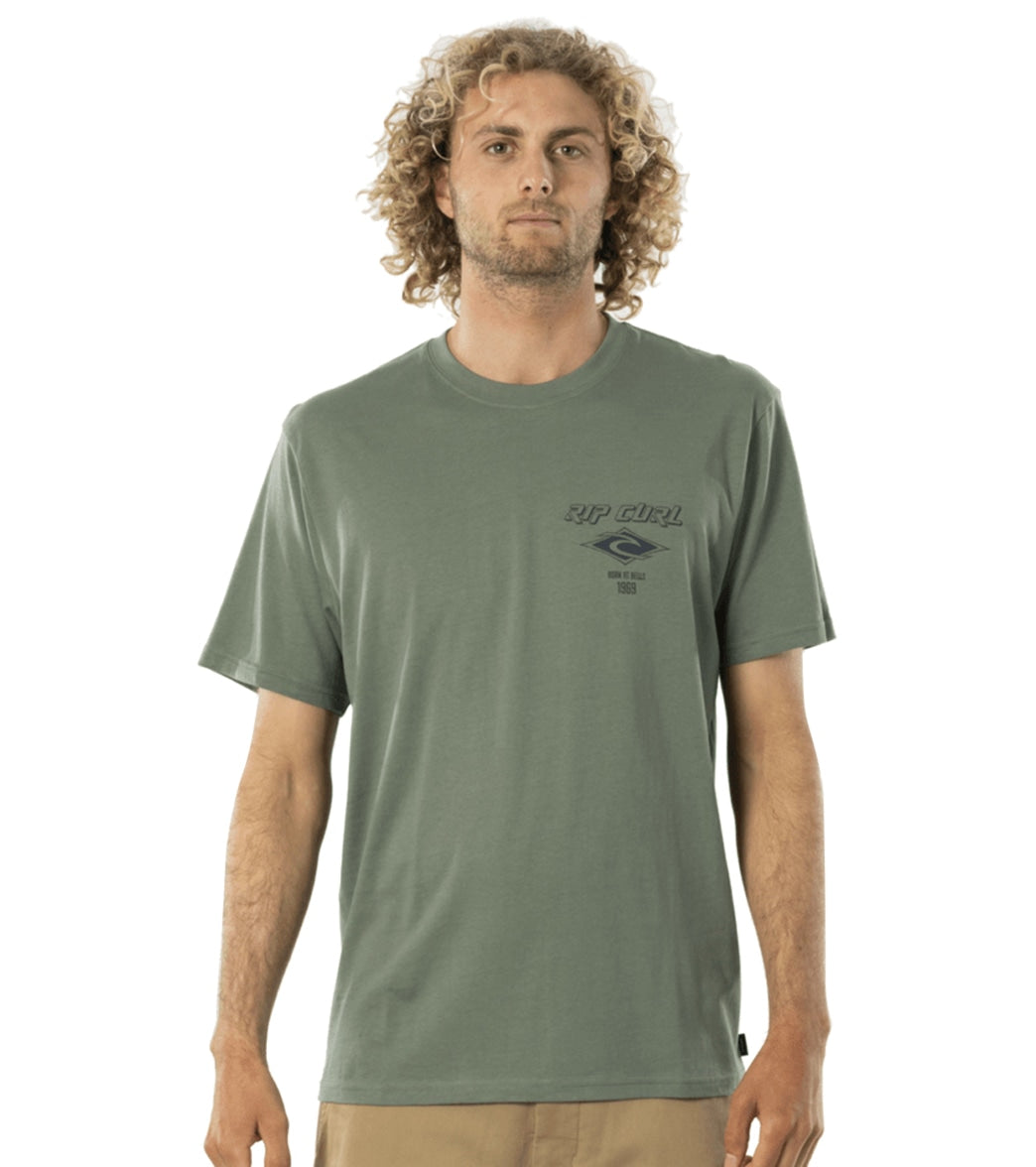 Rip Curl Men's Fadeout Essential Shirt - Mid Green Large - Swimoutlet.com