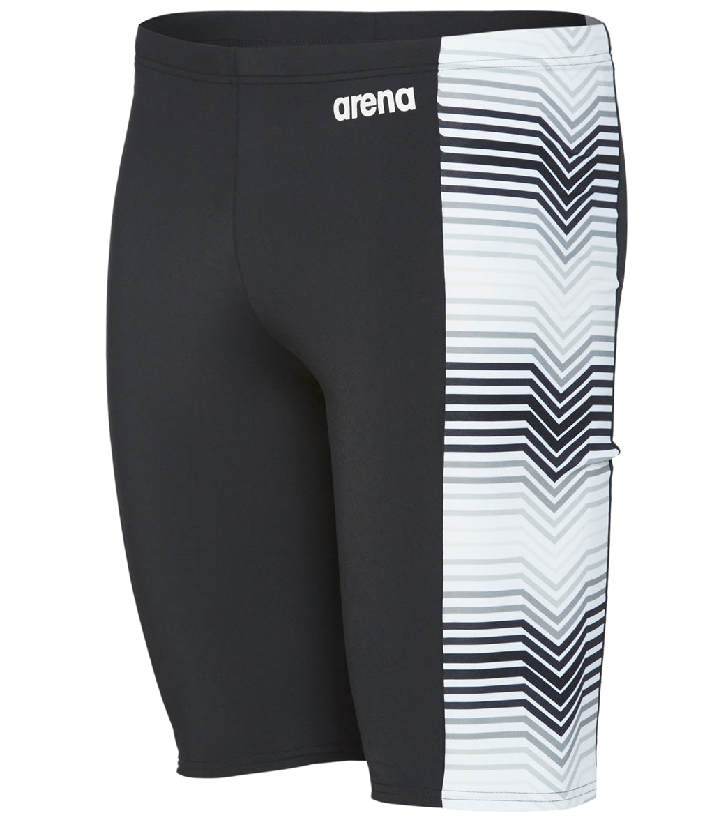 Arena Men's Multicolor Stripes Maxlife Jammer Swimsuit - Black/Black/Multi 20 - Swimoutlet.com