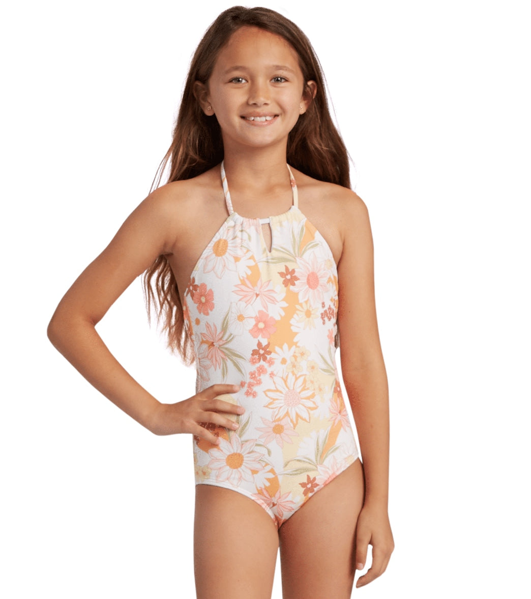 Billabong Girls' Little Bit Of Sunshine One Piece Swimwear - Multi 4 - Swimoutlet.com