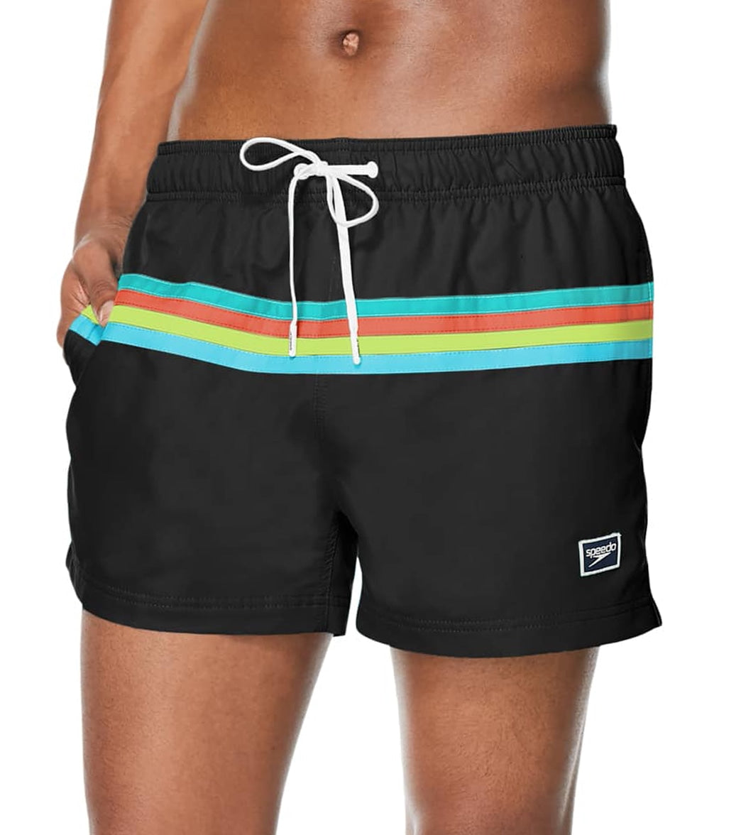 Speedo Men's 14 Active Color Blocked Vibe Volley Short - Anthracite 2Xl Polyester - Swimoutlet.com