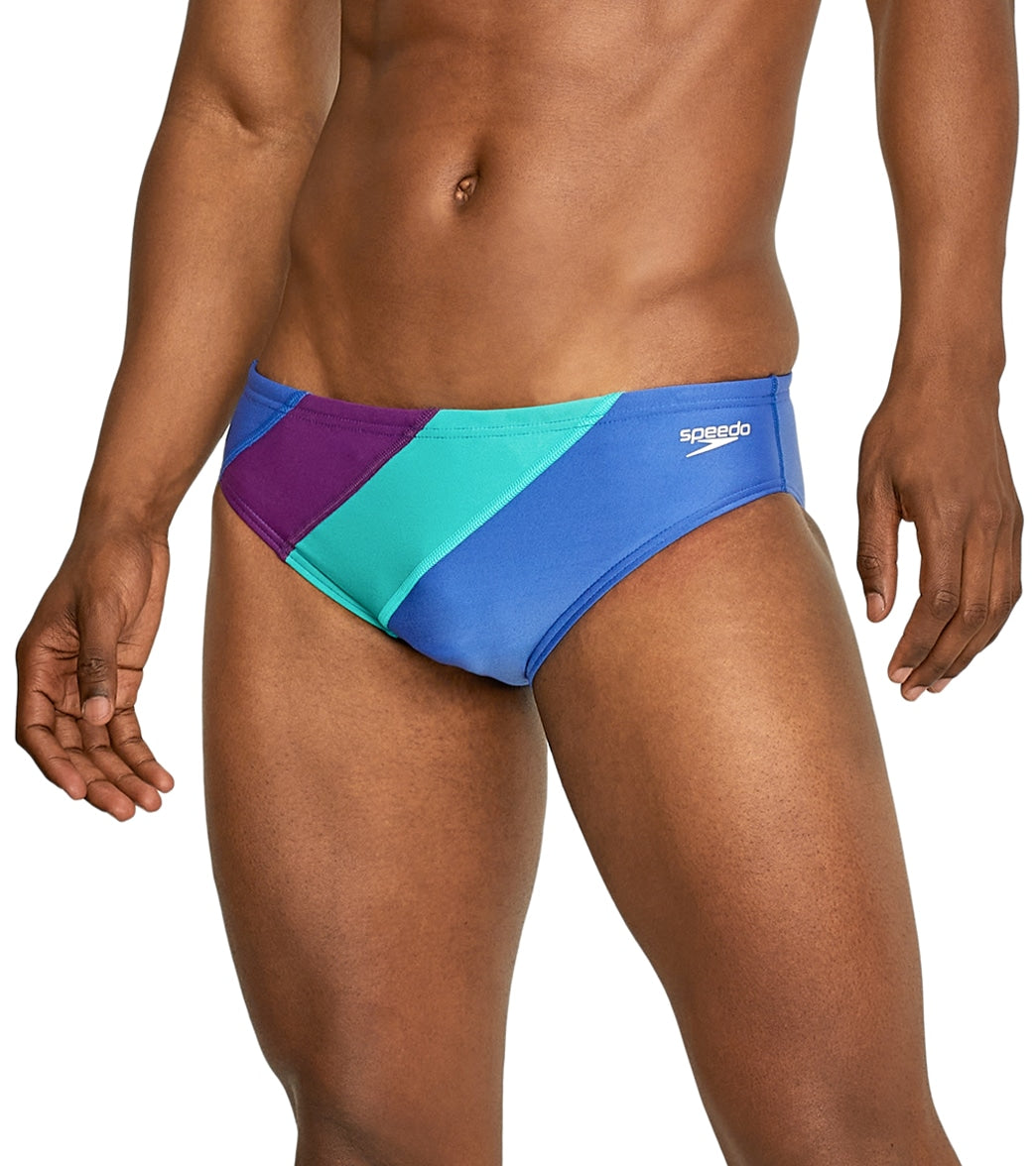 Speedo Shattered Wave Racing Brief Purple 8051423-005 - Free Shipping at  LASC