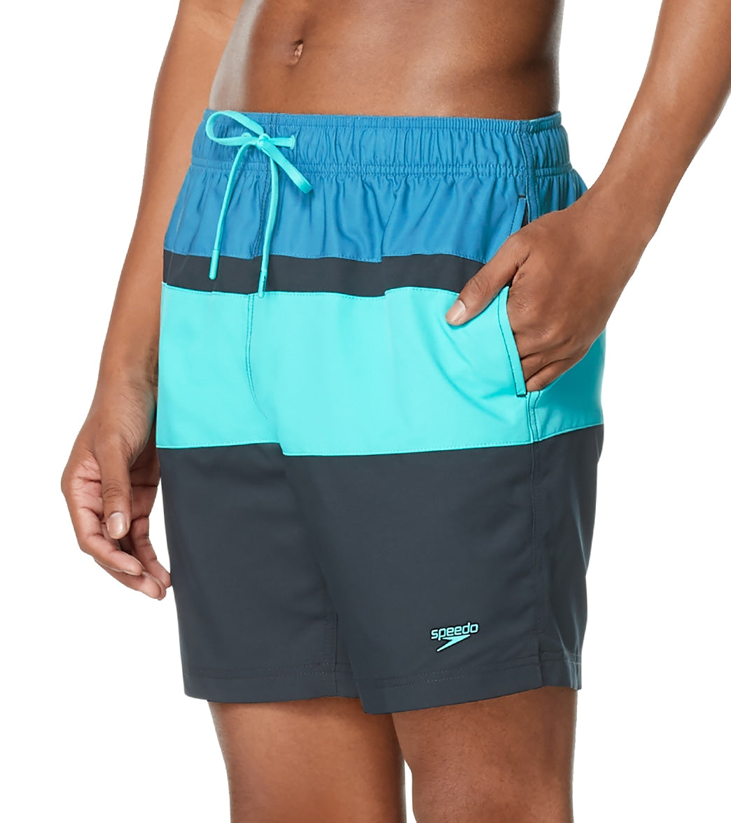 Speedo Active Men's 18 Color Blocked Redondo Edge Volley Short - Ceramic 2Xl Polyester - Swimoutlet.com