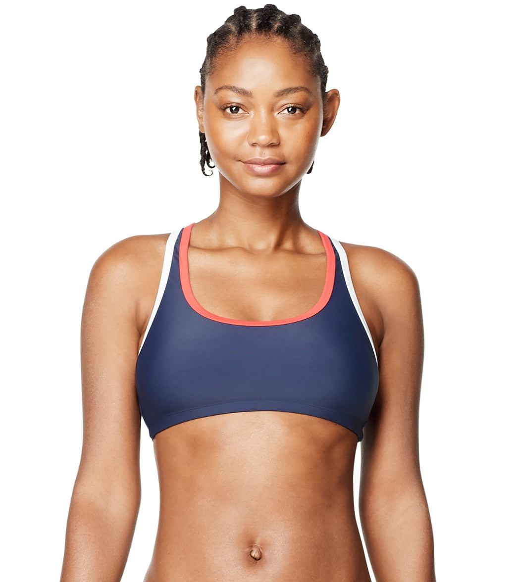 Speedo Active Women's Racerback Bikini Top - Peacoat Small Size Small - Swimoutlet.com