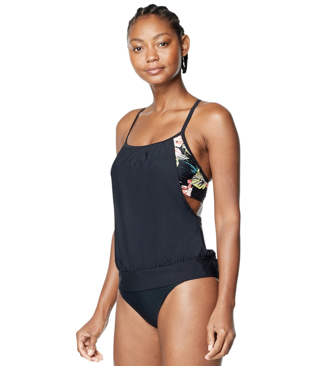 black loose tankini top