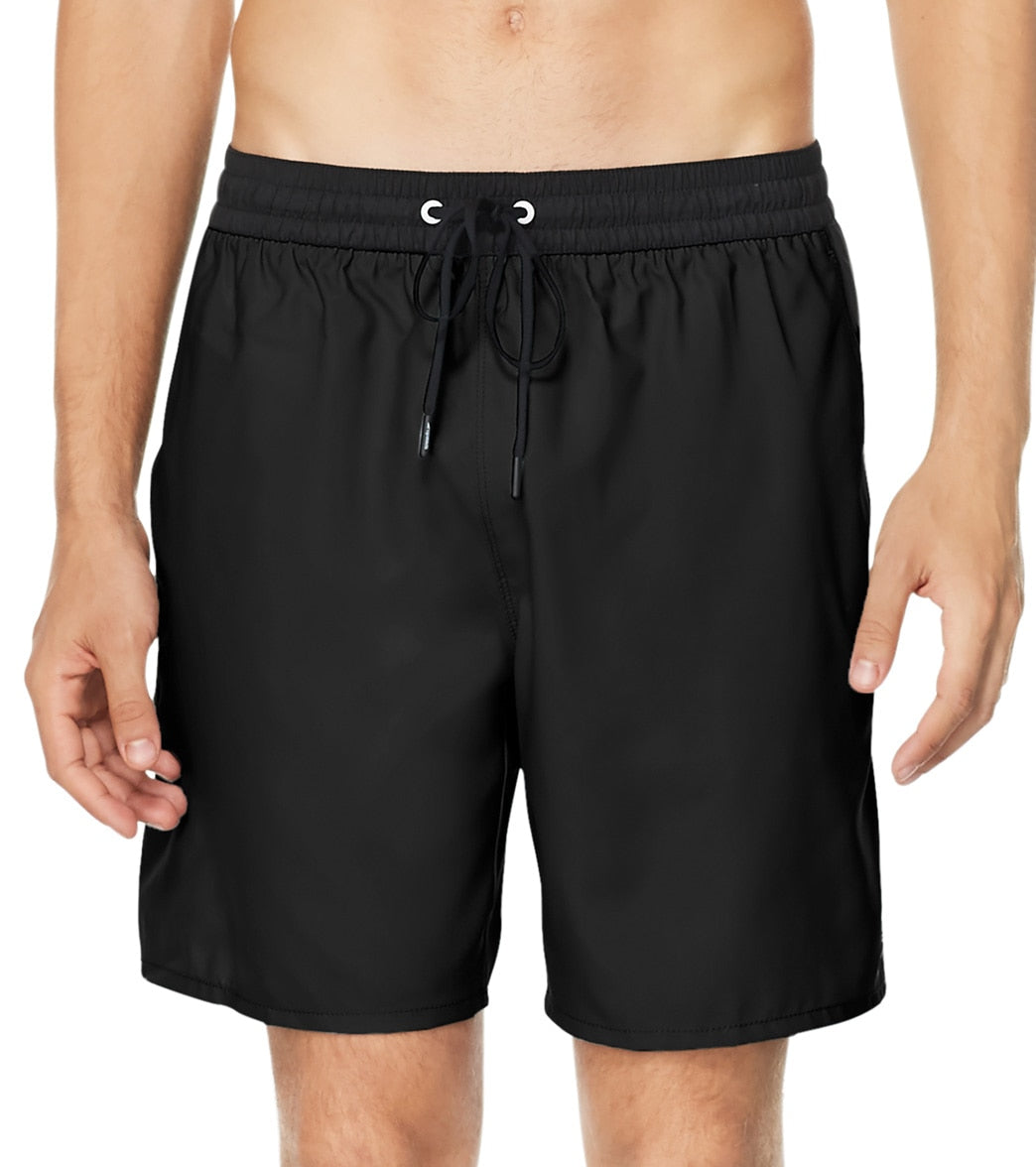 Speedo Active Men's 18 Solid Seaside Volley Short - Turkish Sea Large Size Large Polyester - Swimoutlet.com