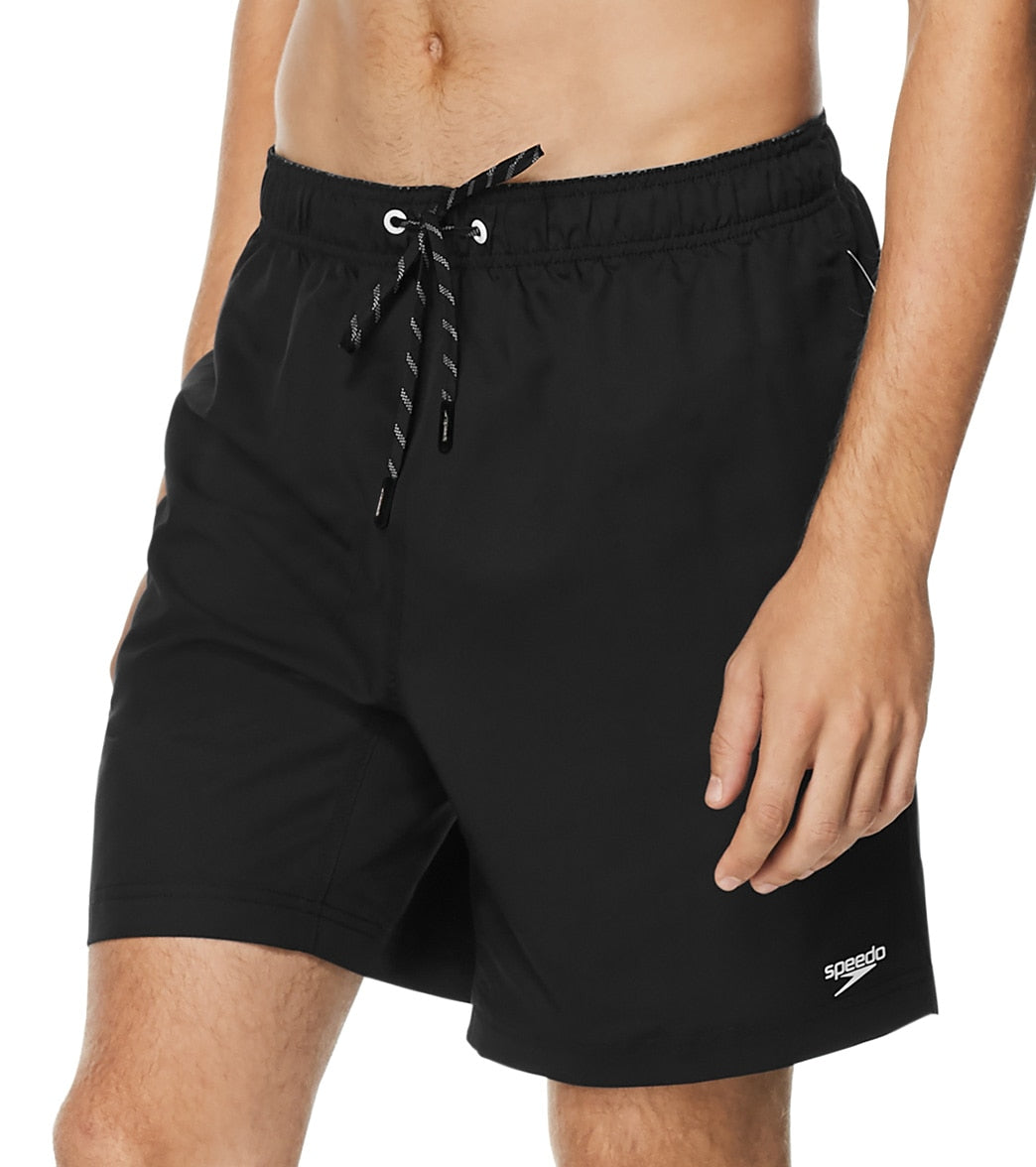 Speedo Active Men's 18 Solid Redondo Edge Volley Short - Anthracite 2Xl Polyester - Swimoutlet.com