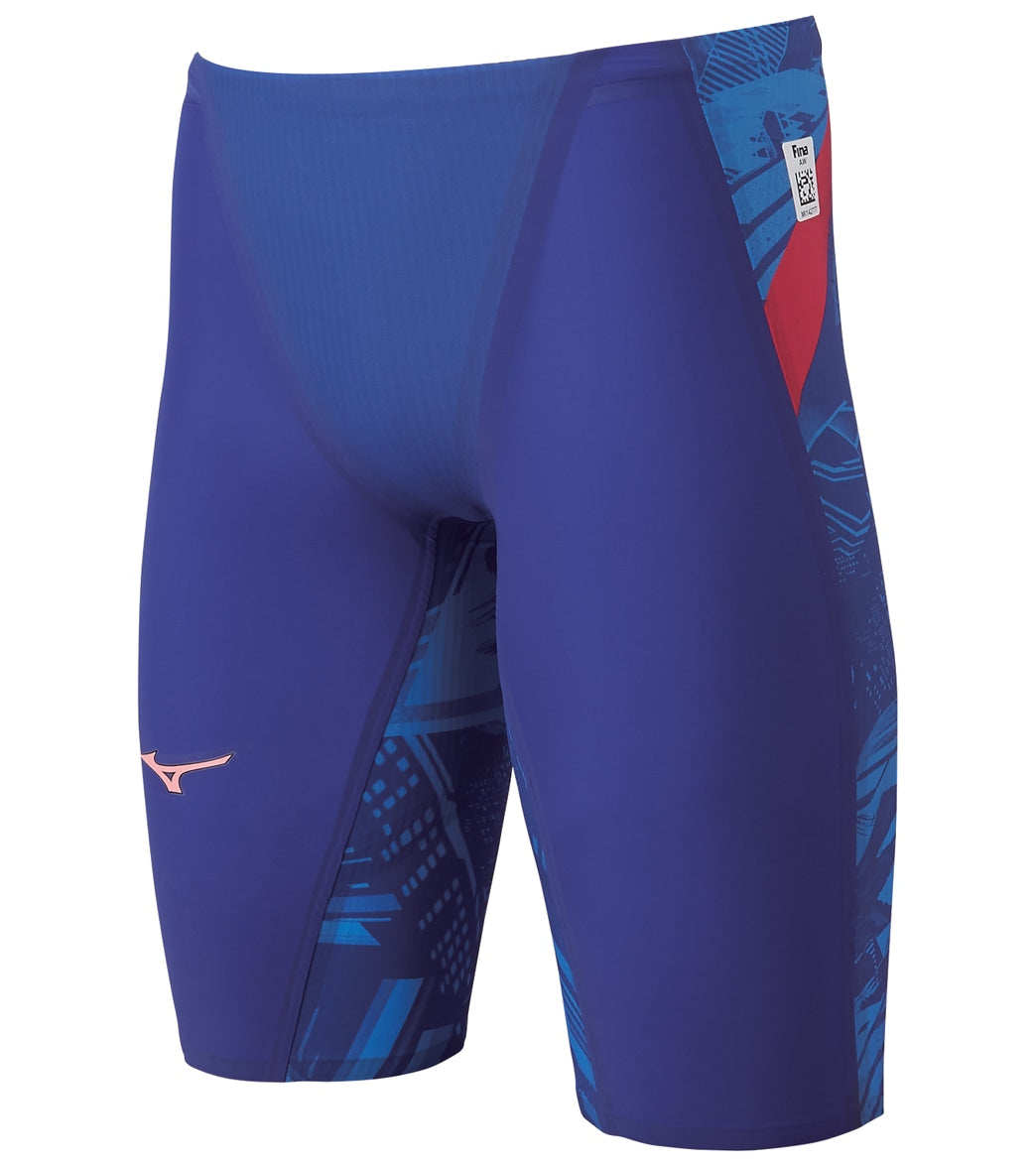 Mizuno Men's Olympic Gx-Sonic V Multi Racer Tech Suit Swimsuit - Blue-Red Large Blue/Red - Swimoutlet.com