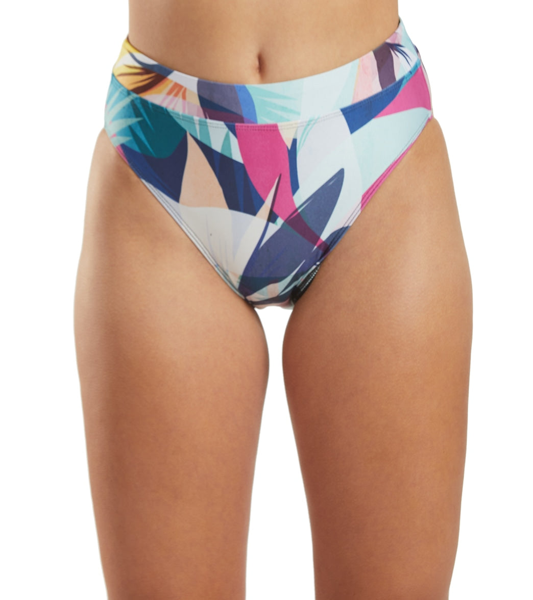 Next Women's Jungle Block High Waist Bikini Bottom - Multi Large - Swimoutlet.com