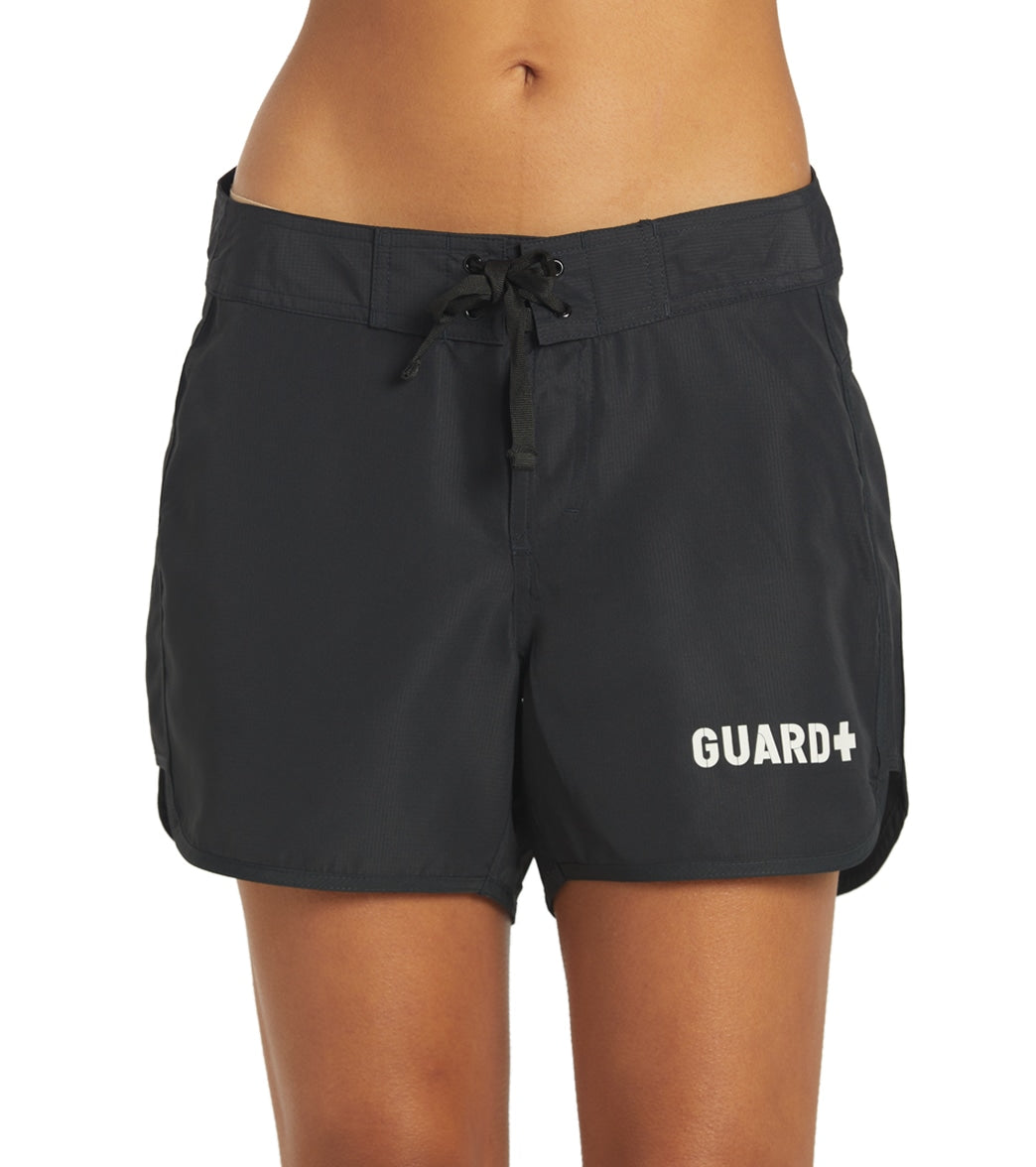 Sporti Guard Women's Hybrid 4 Board Short - Black Large Polyester - Swimoutlet.com