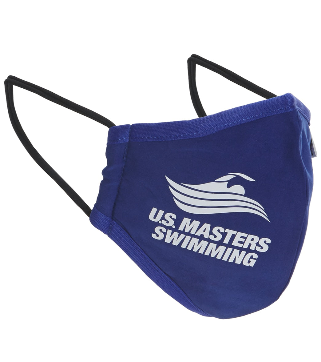 U.s. Masters Swimming Adult Reusable Face Mask Set Of Two - Royal Blue Large - Swimoutlet.com