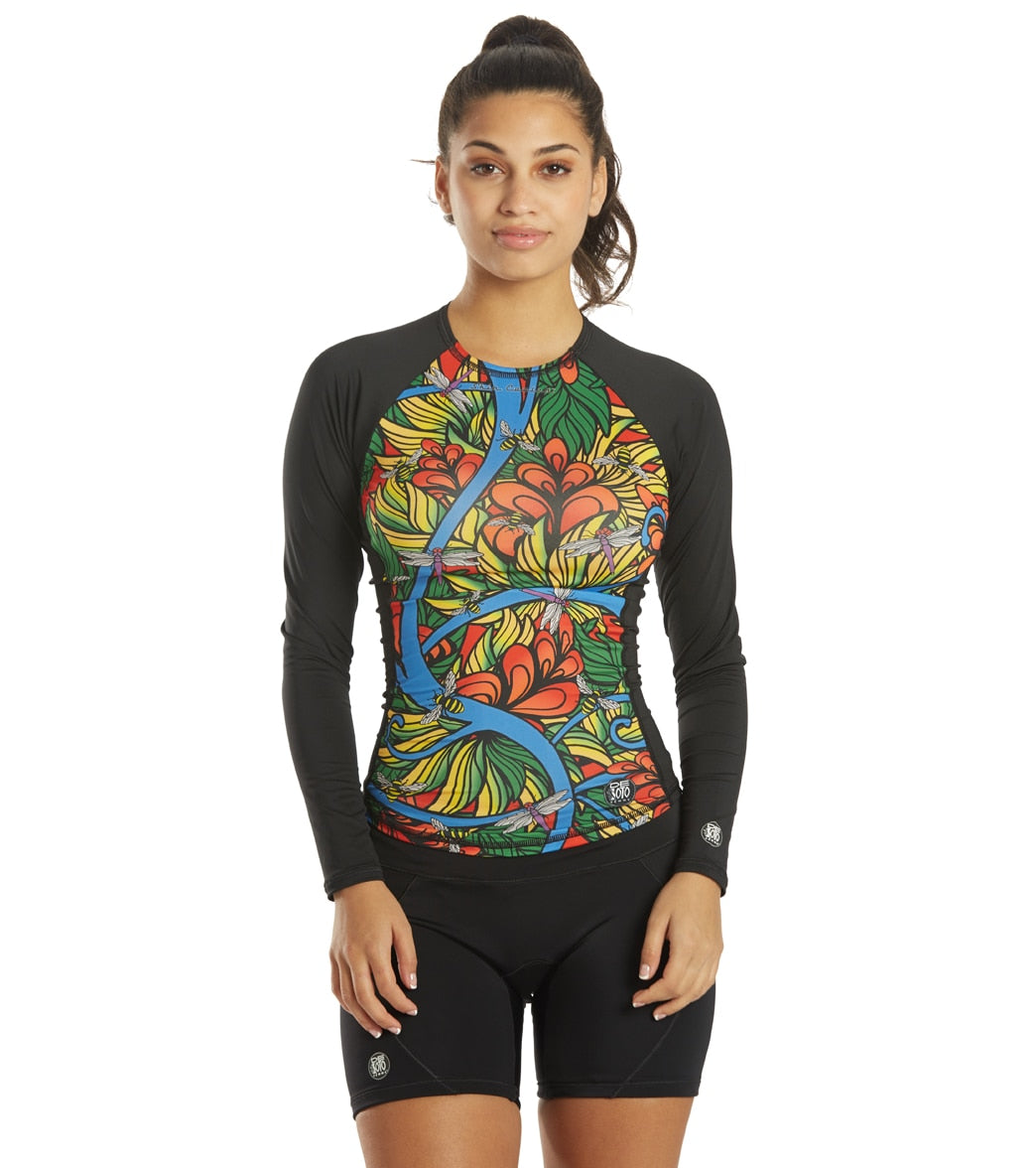 Desoto Women's Skin Cooler Long Sleeve Top - Welcome To The Jungle Large Polyester/Elastane - Swimoutlet.com