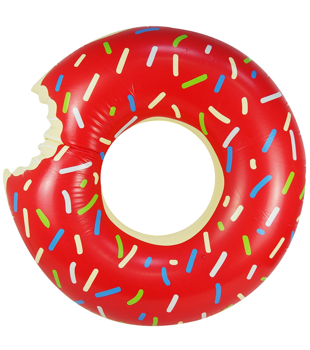 Clubswim Donut Bite Inflatable Pool Swim Tube 44 - Red - Swimoutlet.com